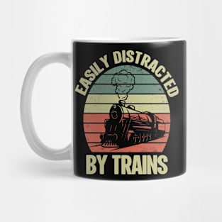 Easily Distracted By Trains Mug